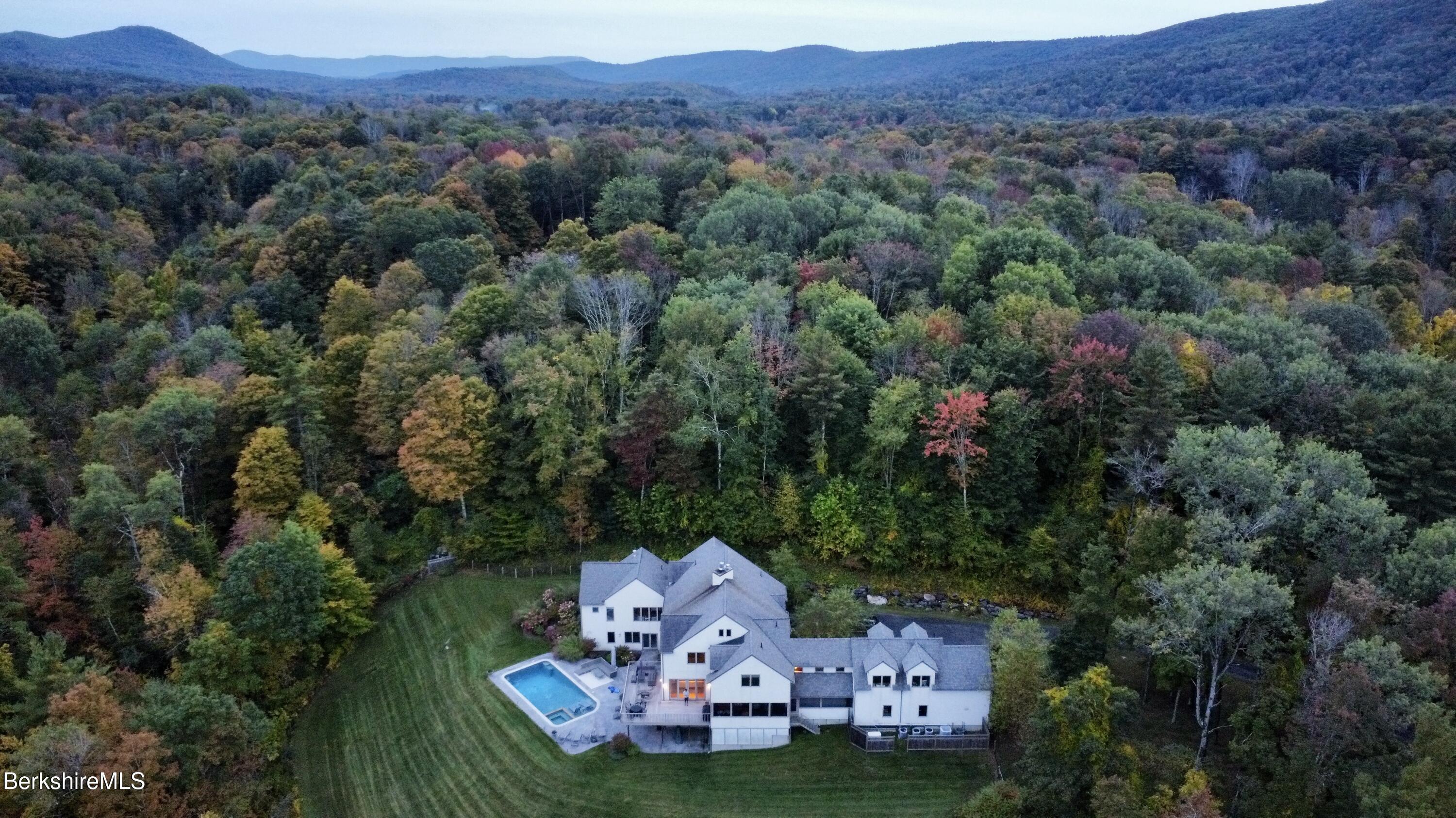 Image 3: Aerial with pool late summer