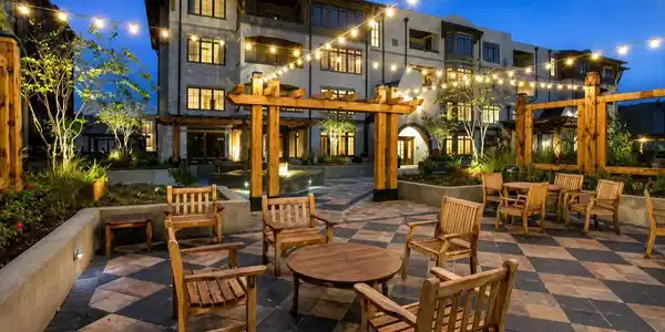 Image 2: Courtyard at Twilight