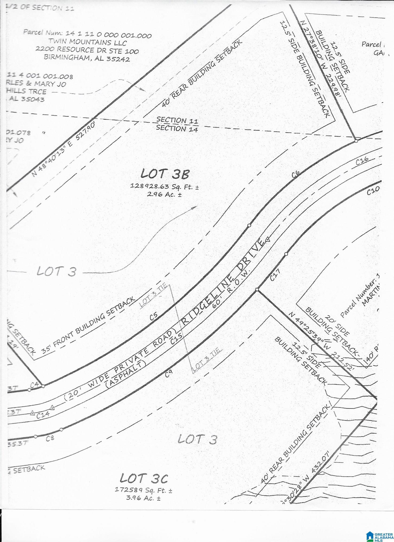 Image 2: SURVEY OF LOT 3B