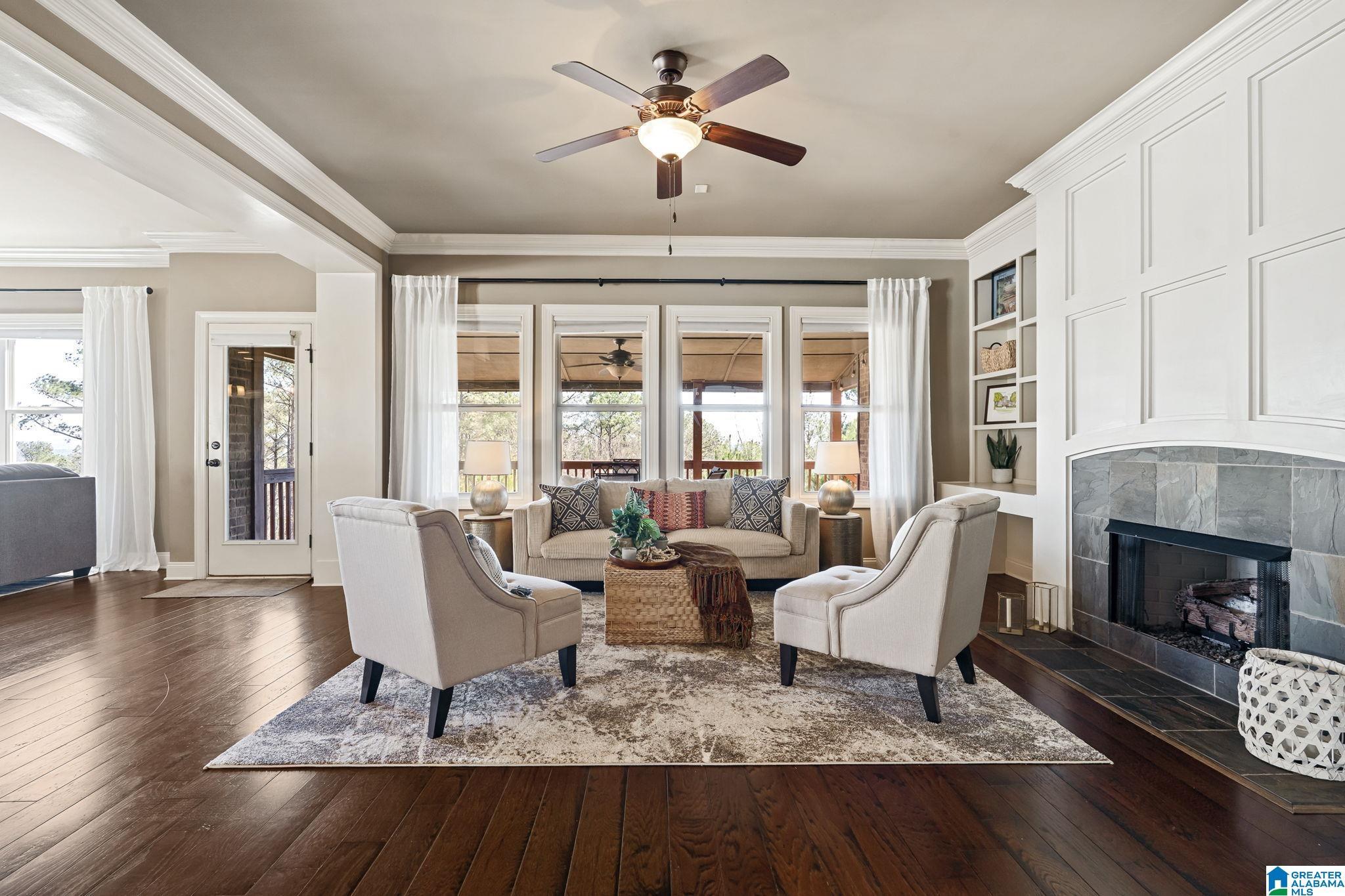 Image 3: Living Room with Fireplace