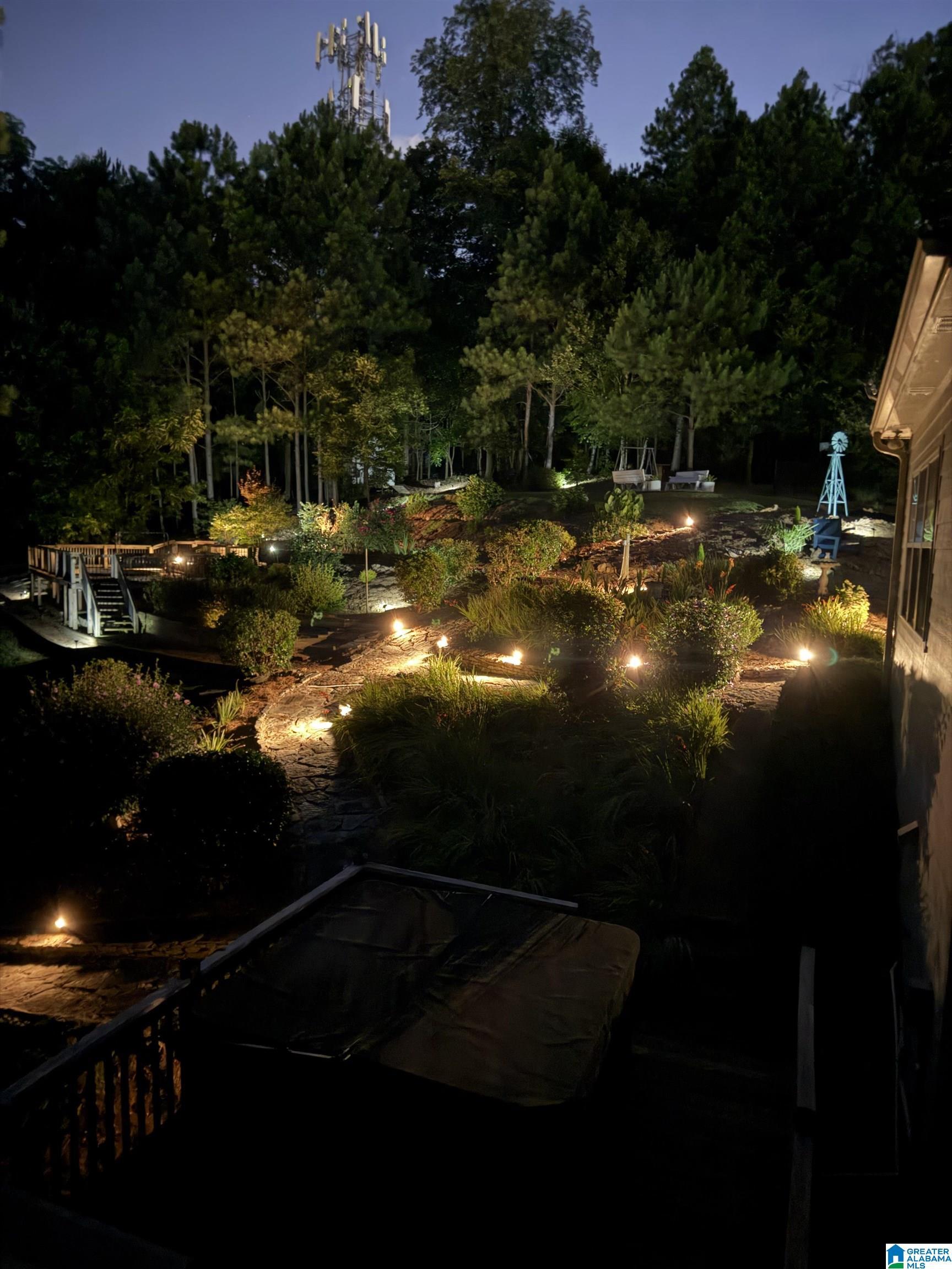 Image 4: Yard at night