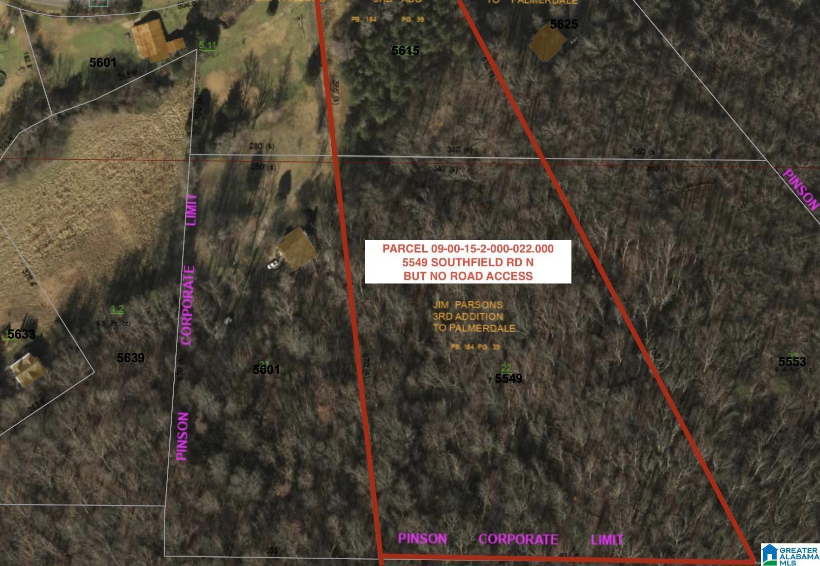 Image 3: Upper parcel of land all wooded.