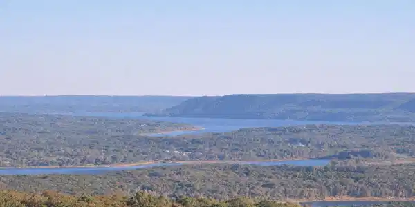 Image 3: Amazing view from deck of Greers Ferry Lake.