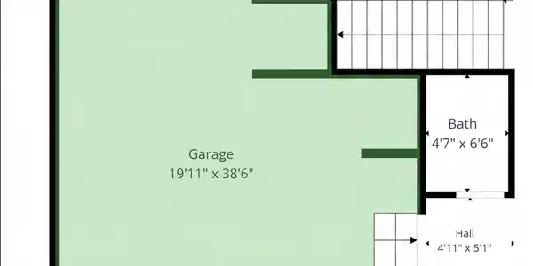 Image 2: 2 car tandem garage