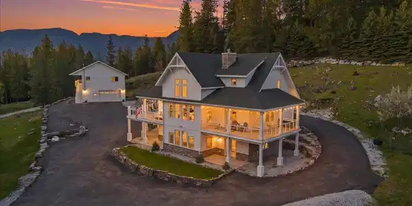 Image 3: 116-Twilight Aerial Back of Home