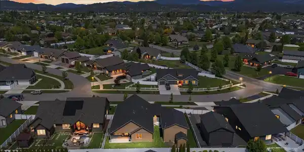 Image 3: 02-Twilight Aerial Back of Home