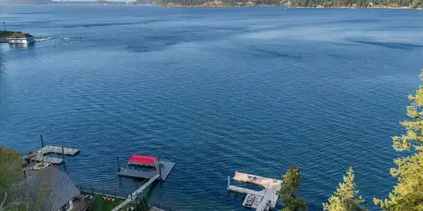 Image 3: 03-Aerial front of home and lake
