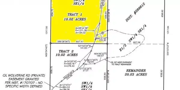 Image 4: Plat Tract 1 10.02 ac highlighted