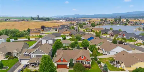 Image 2: Aerial Front of Home