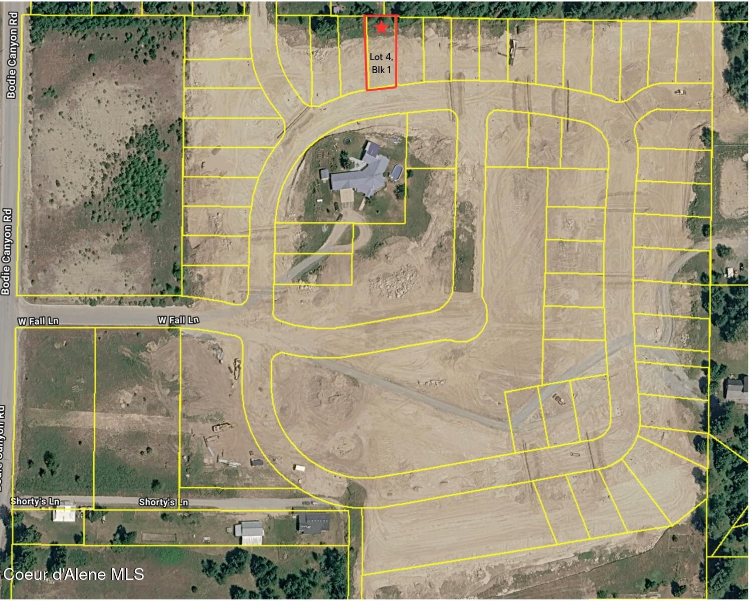 Image 1: Lot 4, Blk 1 Bodie Canyon Lots Map