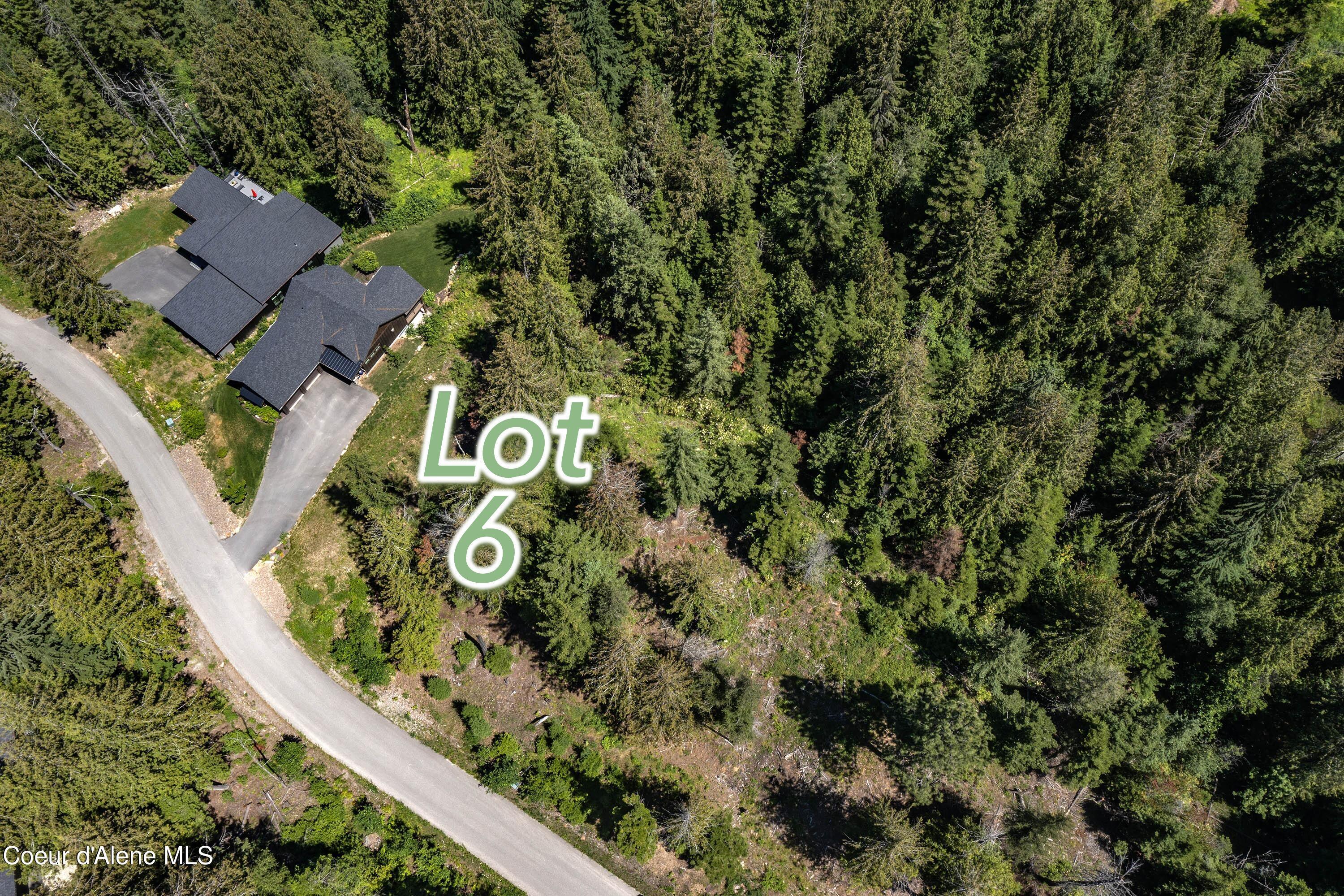 Image 2: Aerial Looking down Lot 6 White Cloud no