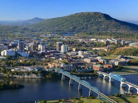 Image 2: Chattanooga bridges overlooking Lookout