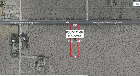 2.5 Acres On Hwy 62 Near Sunkist Highway