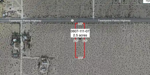 2.5 Acres On Hwy 62 Near Sunkist Highway