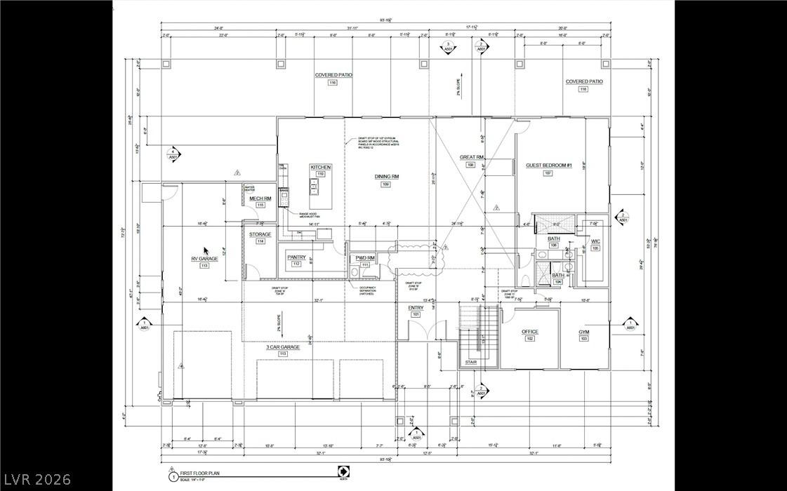 Image 2: Explore the comprehensive first-floor blueprint, f