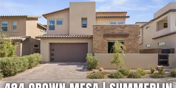 Image 2: Modern desert architecture combines stone veneer a