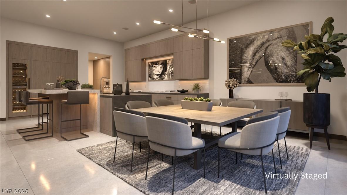 Image 4: A contemporary dining area features direct access