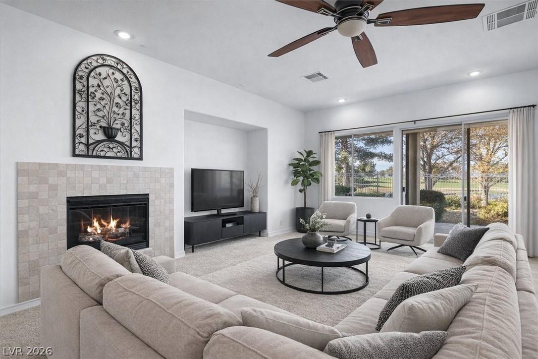 Image 3: Vurtually re- imaged A well-lit living space featu
