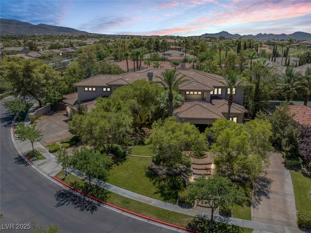 Image 2: Drone / aerial view of a mountain backdrop