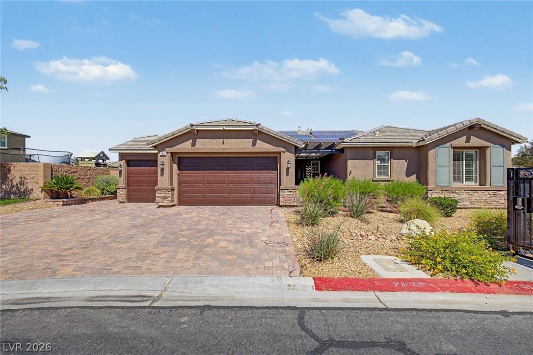 Image 2: A well-maintained facade with an attached garage,