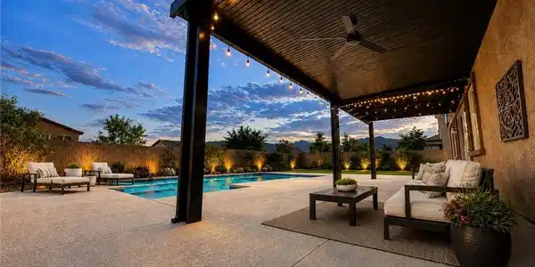 Image 4: An inviting covered patio opens directly to a spar