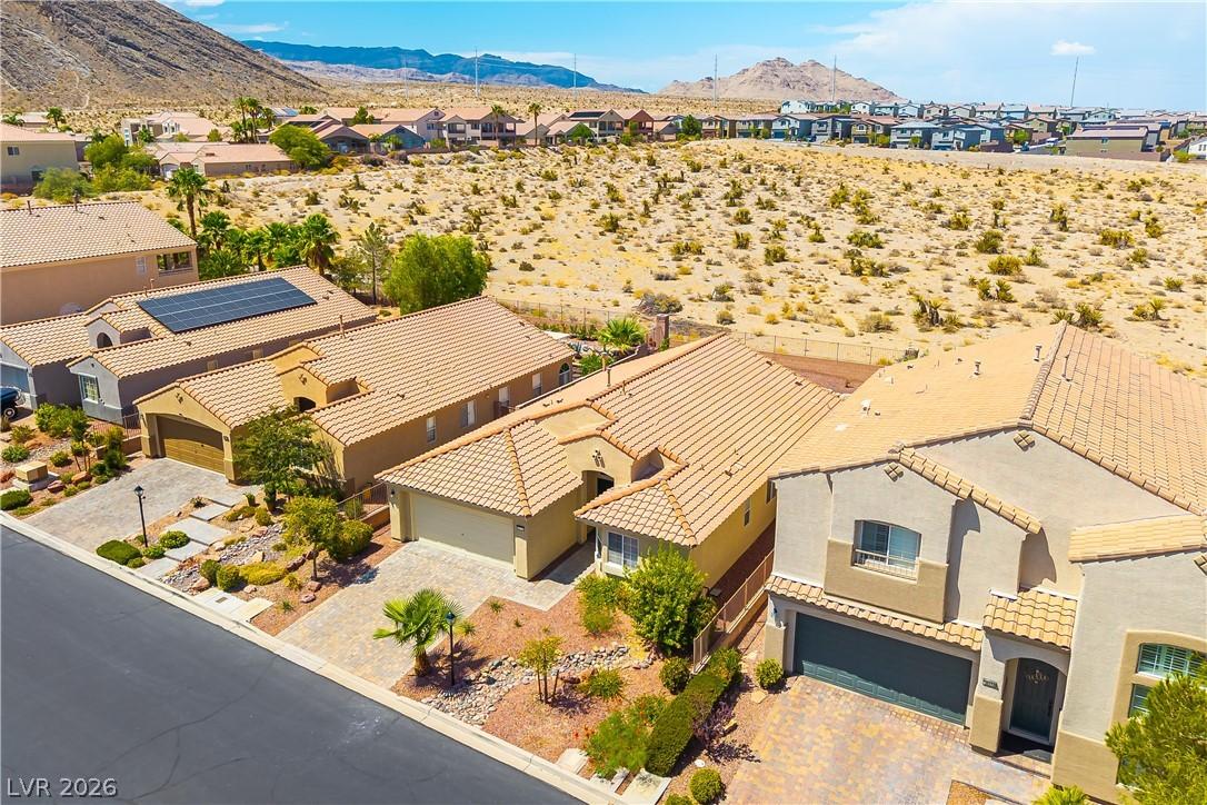 Image 3: An aerial perspective reveals a desert community w