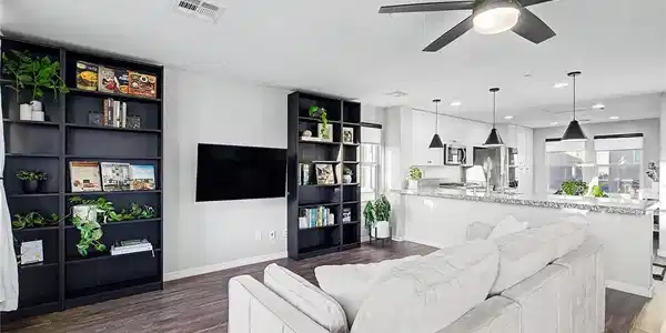 Image 4: This bright living space seamlessly transitions in
