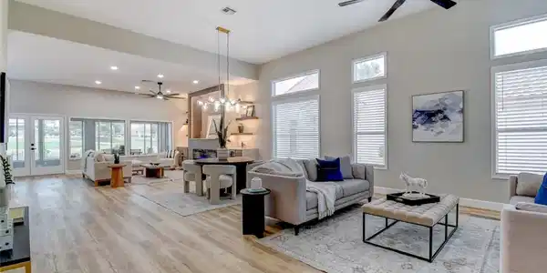 Image 3: An open floorplan seamlessly connects the airy liv