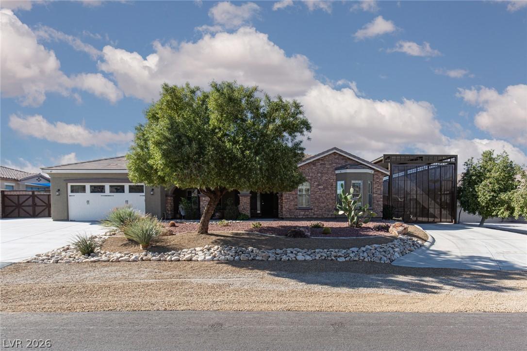 Image 4: An inviting facade featuring a blend of stone and