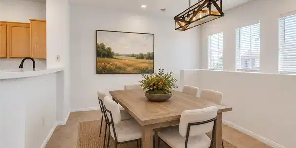 Image 4: A well-appointed kitchen features ample counter sp