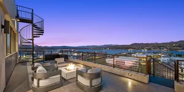 Image 4: An inviting rooftop terrace with a mesmerizing twi