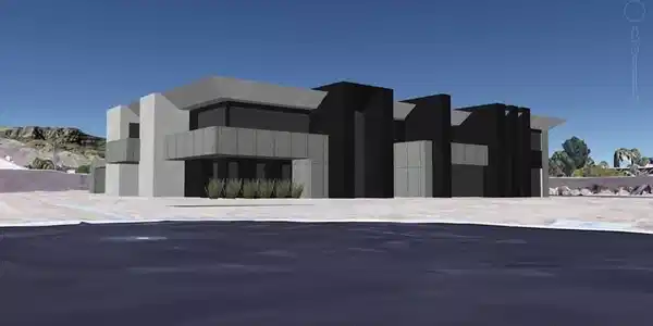 Image 2: Modern architecture with clean lines and striking
