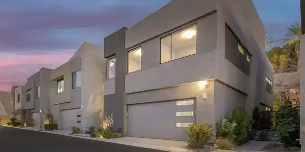 Image 3: Bold geometric lines and modern finishes define th