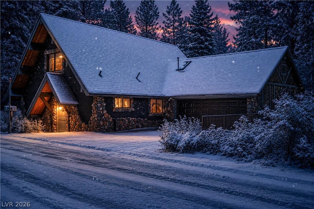 Image 4: Virtually rendered snow. A charming A-frame retrea