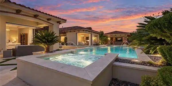 Image 2: Backyard with Corner Pocket Slider Open to Family