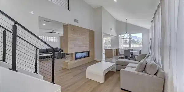 Image 2: Soaring vaulted ceilings and a modern double-sided