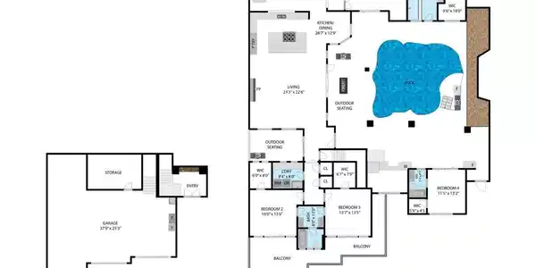 Image 3: View of floor plan / room layout