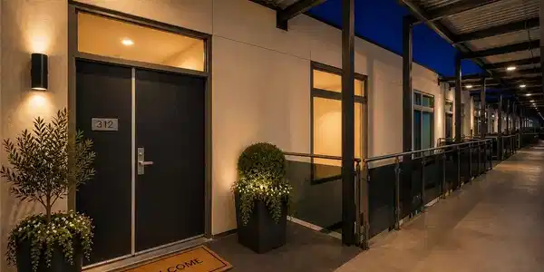 Image 2: Welcome home to this stylish entryway, with sleek