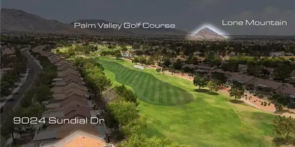 Image 3: Lush fairways stretch toward dramatic mountain bac