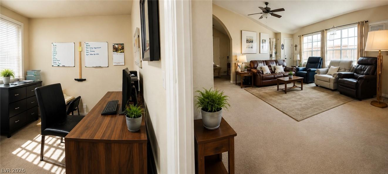 Image 2: Virtually Staged. Natural light floods this living