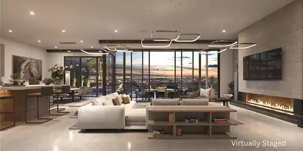 Image 2: Floor-to-ceiling windows frame a mesmerizing city