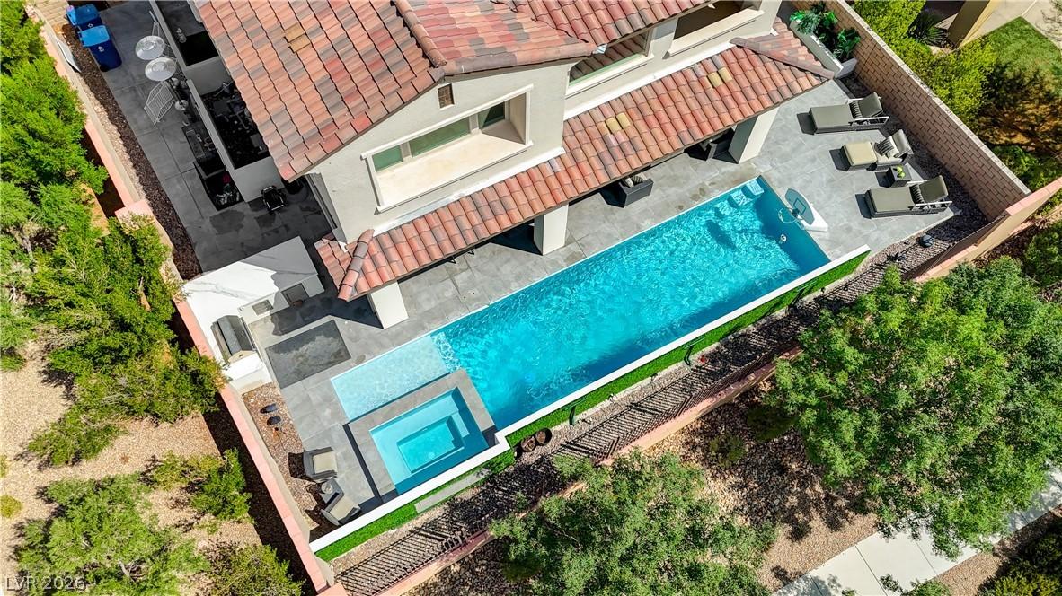 Image 2: Drone / aerial view of a pool