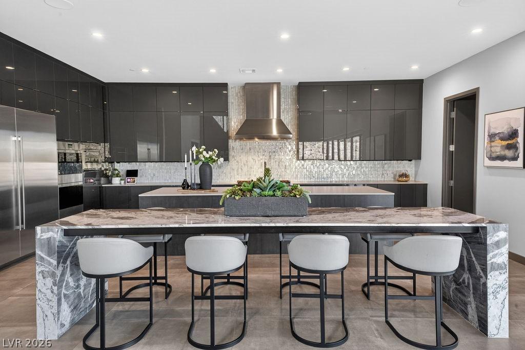 Image 2: Chef's Kitchen with Double Island, 72" Sub-Zero Fr