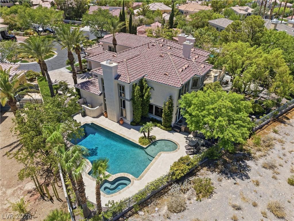 Image 2: An aerial perspective reveals a private oasis with