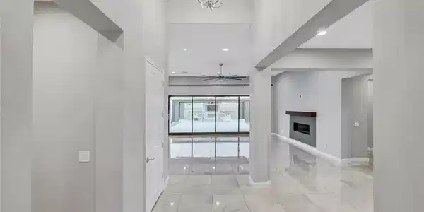 Image 3: Gleaming tile floors and soaring ceilings define t