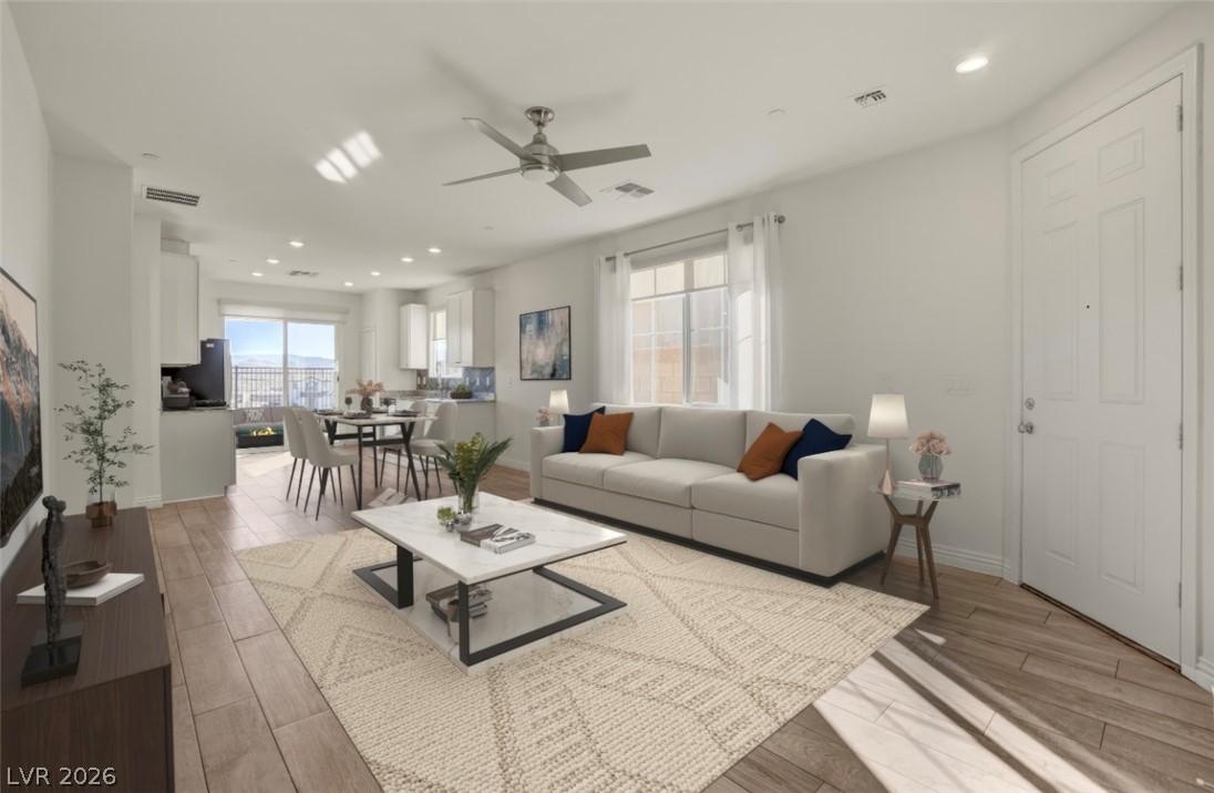 Image 3: An inviting open-concept living area with durable