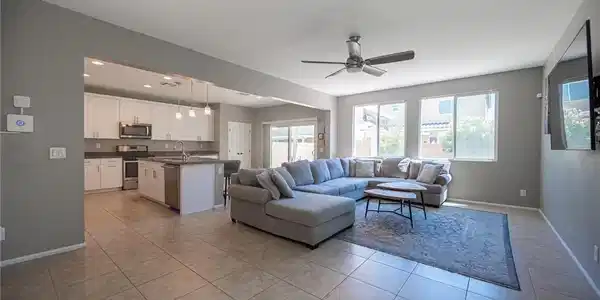 Image 4: An open-concept great room offers seamless flow be