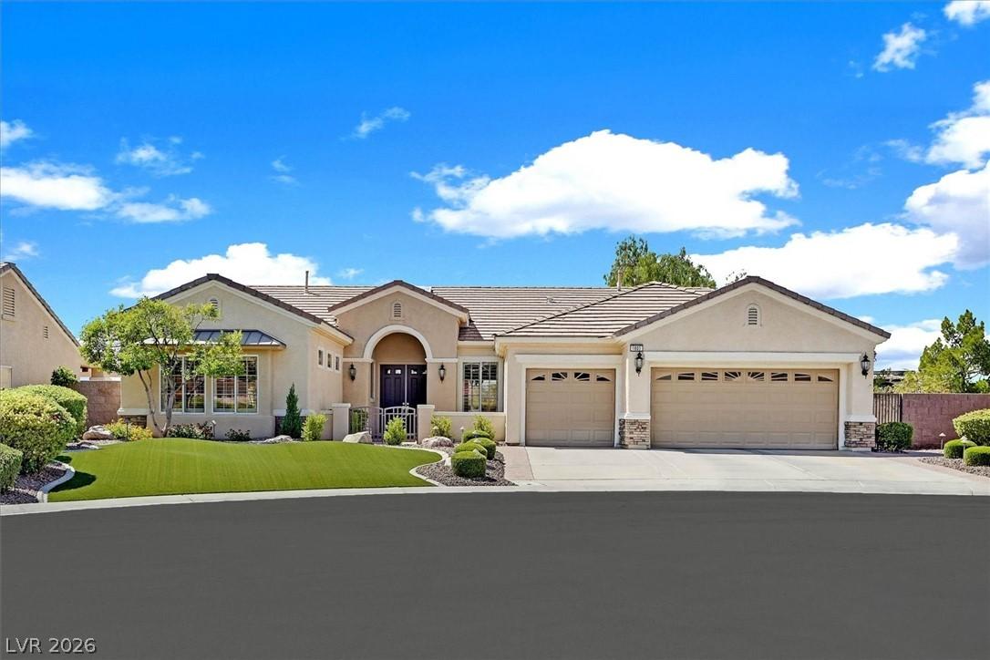 Image 1: Beautiful curb appeal. Synthetic grass is easy mai