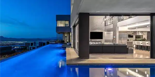 Image 3: A modern architectural marvel, this property boast