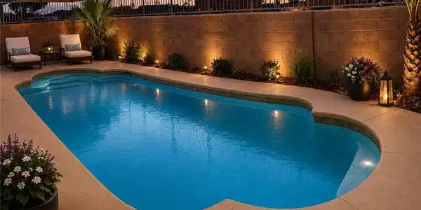 Image 2: A refreshing private pool awaits in the backyard,